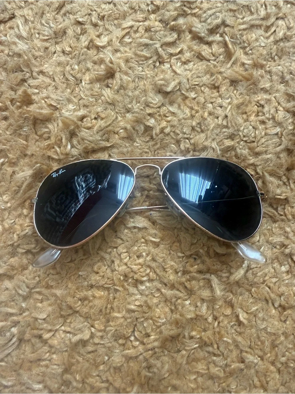 Ray-Ban Aviator RB3025 W3234 Gold Green Lens Unisex Sunglasses